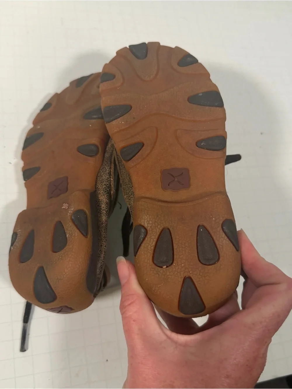 Twisted X Kids Brown Moccasins with Leopard Accent Size 11